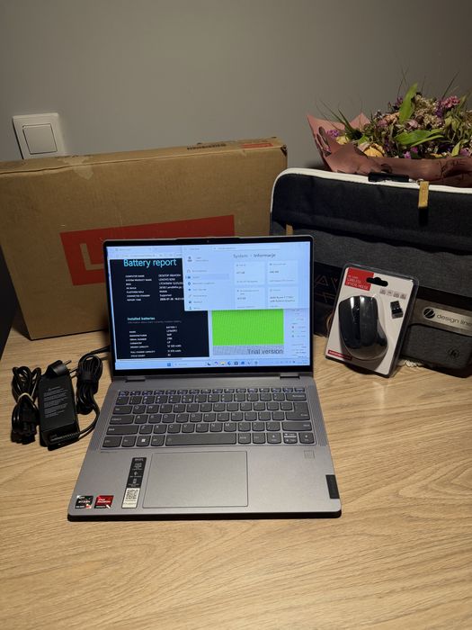 Lenovo IdeaPad Flex 5 14" Touch 2w1 | Ryzen 7 7730U / 16GB / 512GB | WUXGA (1920x1200) | Bateria 99% | Gwarancja do 2028 r.