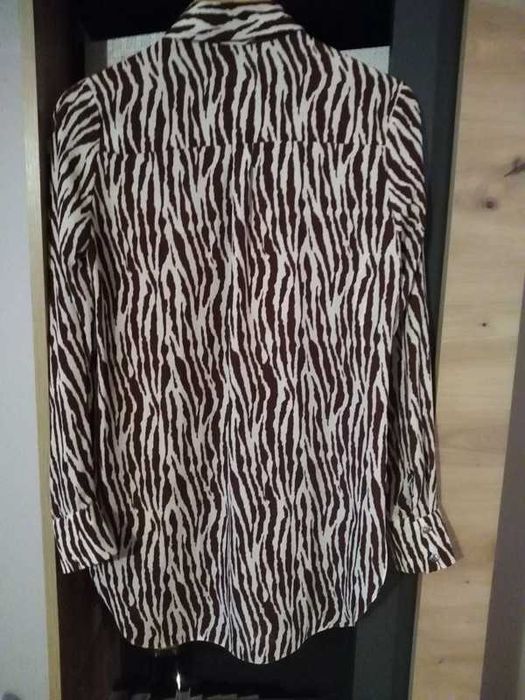 Koszula zebra motyw zwierzęcy Primark 6 XS 34 brąz 8 S 36