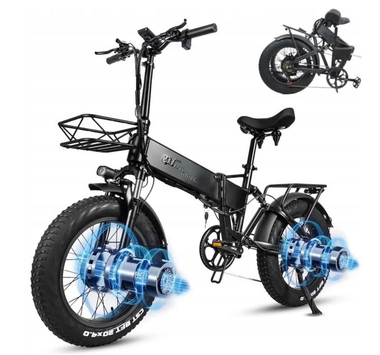 Rower elektryczny podwójny silnik 110KM CMACEWHEEL RX20MAX-T składany ...
