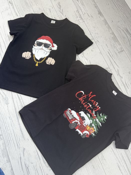 Zestaw T-shirtów dla chłopca motyw świąteczny 116