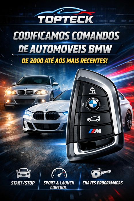 Chave Comando BMW E46,E60, SerieF, Serie G