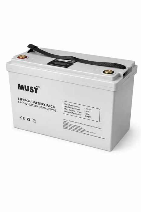 Аккумулятор MUST LP1500-12100 12V 100Ah с BMS LiFePO4