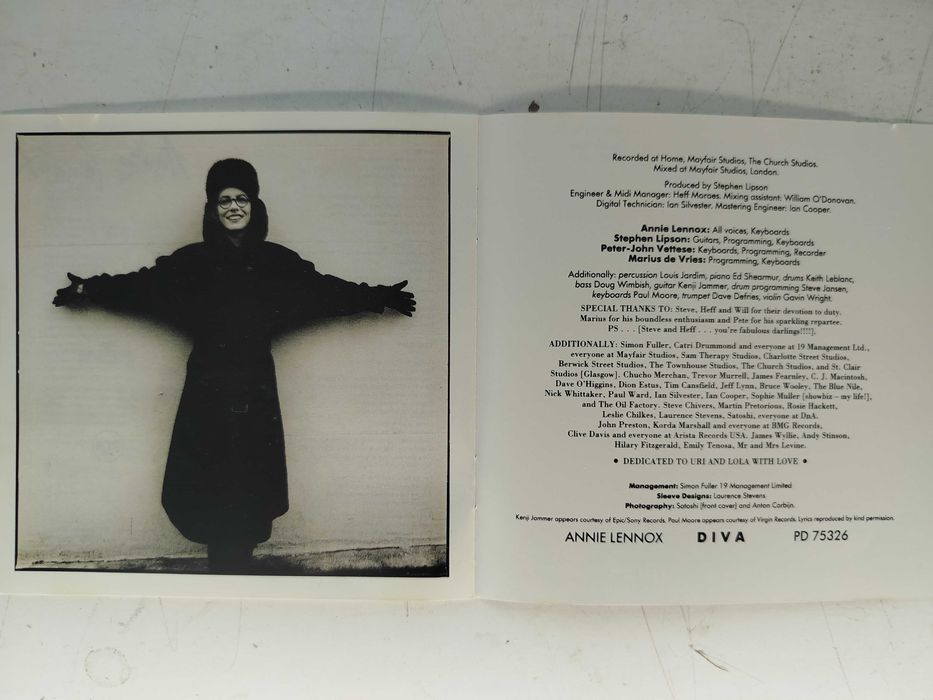 Okładka CD Annie Lennox Diva poligrafia OP+OT bez płyty !!!