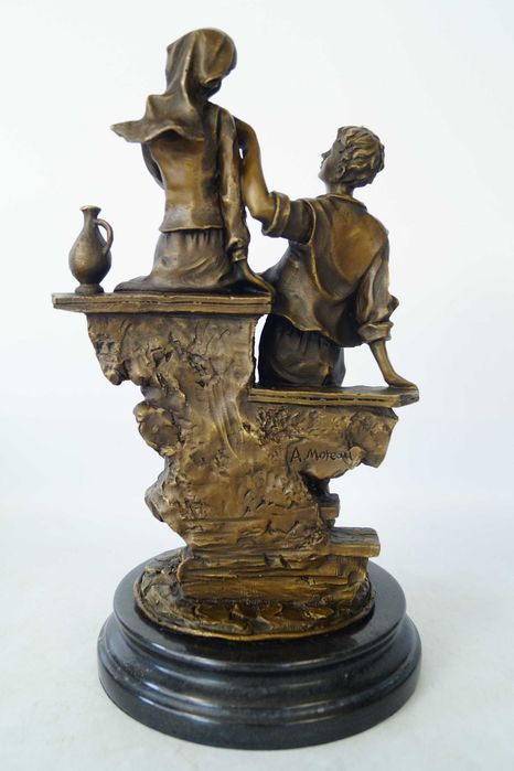 Romeo i Julia Miłość - Figura Rzeźba z Brązu - Marmur Podstawa