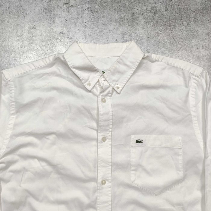 MĘSKA Elegancka PREMIUM Koszula Lacoste Bawełna Classic Kieszonka Logo