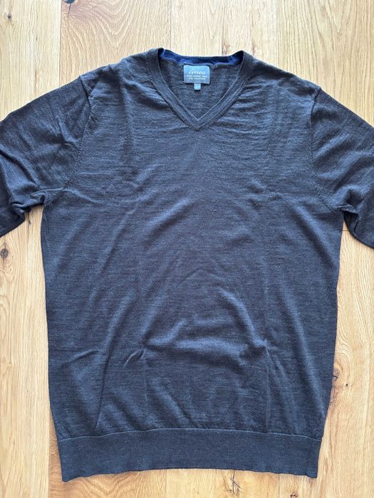 Sweter LINEA, wełna merino, cienki, roz. L