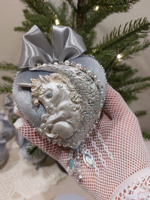 Набір ялинкових прикрас ручної роботи