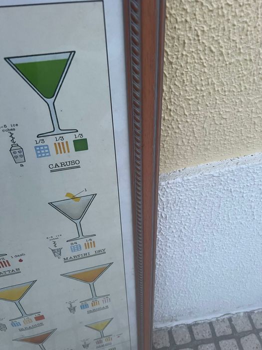 Quadro interessante para ilustrat bar. Medidas 75 cm x 105 cm .