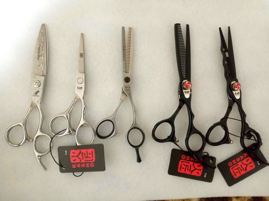 Парикмахерские ножницы новые филировочные и прямые для стрижки jaguar