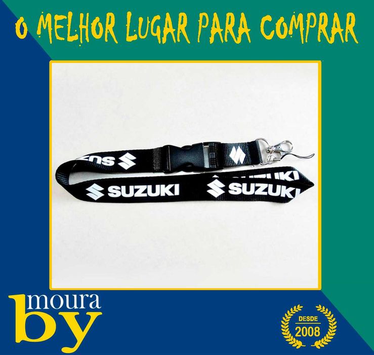 Fita porta de pescoço Suzuki cartões e porta chaves
