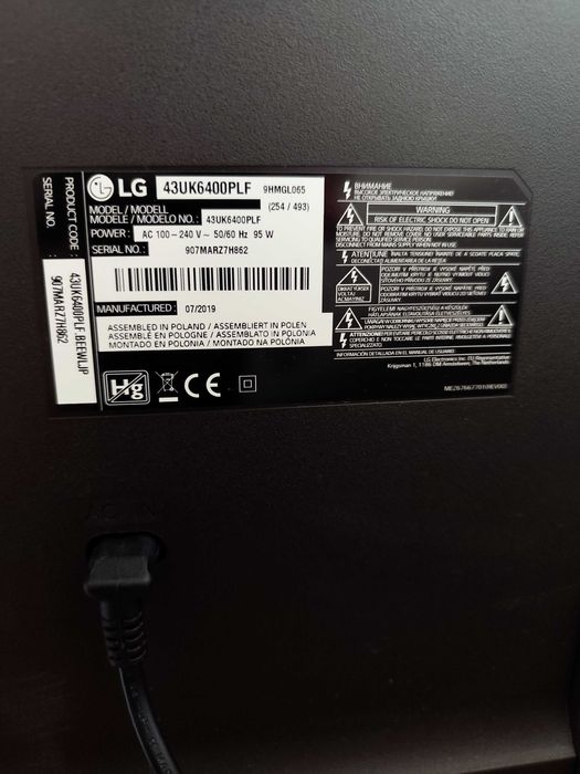 Телевізор LG 4K на запчастини