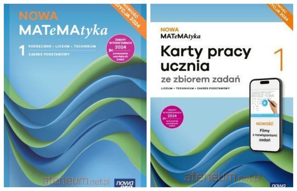 Nowa MATeMAtyka 1 Podręcznik + Karty Pracy ze zbiorem zadań zakres Podstawowy Nowa Era