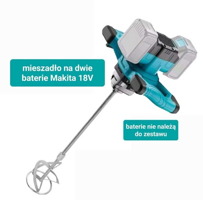 Mieszadło na dwie lub jedną baterie Makita 18V  bezszczotkowy silnik