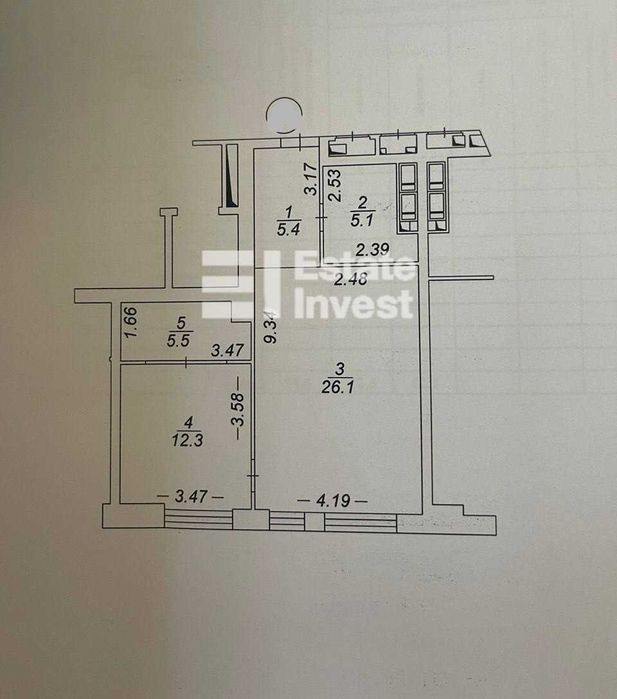 1-комнатная квартира по адресу бульвар Дружбы Народов (площадь 55 м²) - Atlanta.ua - фото 7