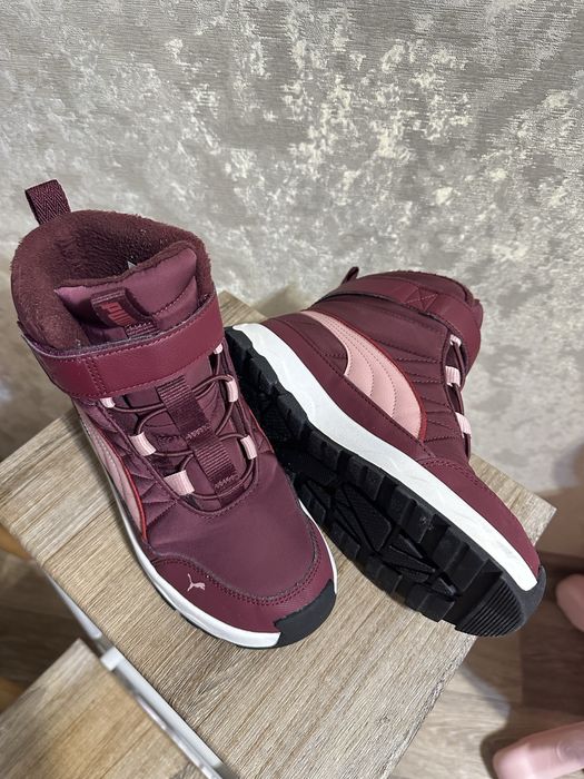Дитячі чоботи Puma Evolve Boot AC+ PS колір червоний
