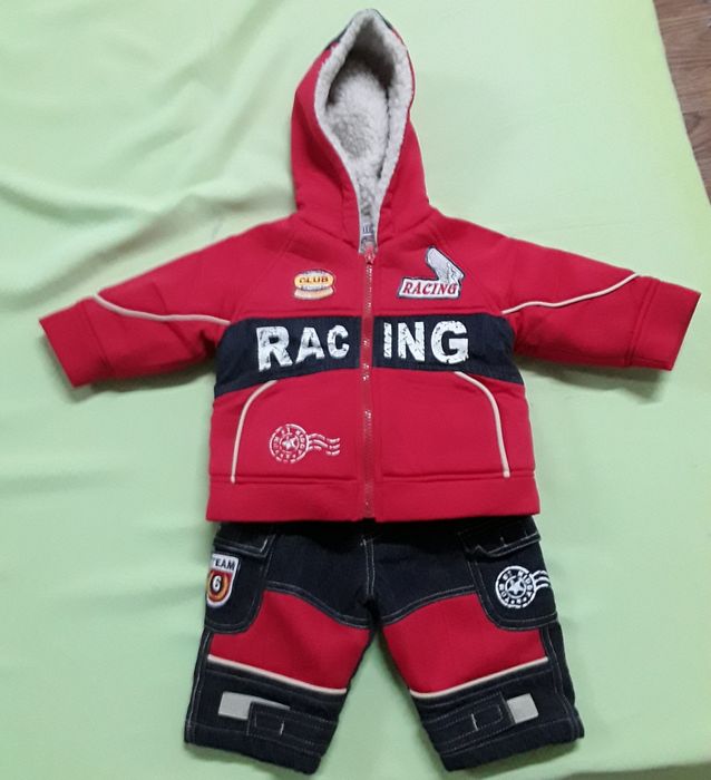 Calça e casaco forrado 6 meses