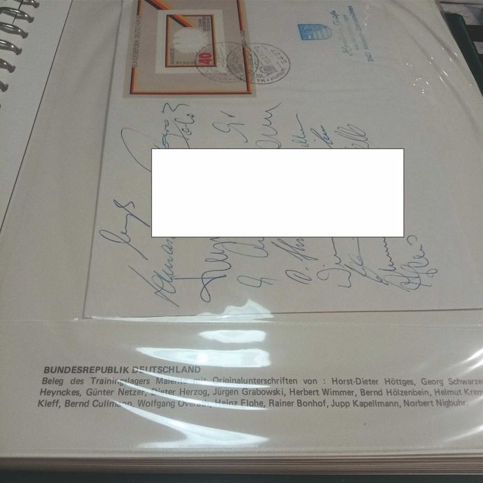 FIFA 1974 selos com FDC assinados