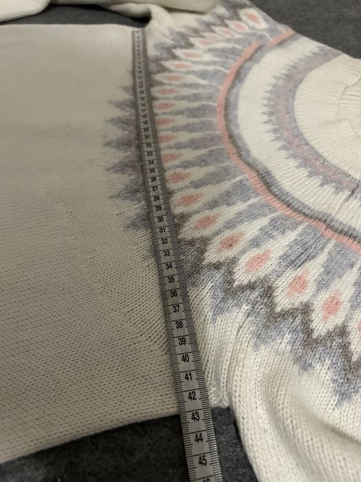 Świąteczny sweter damski S Boden #norweskiwzor wełniany biały