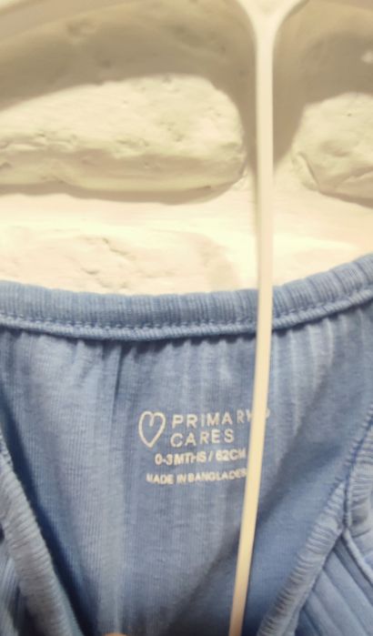 Літній боді майка рубчик Primark 0-3 місяців зріст 62
