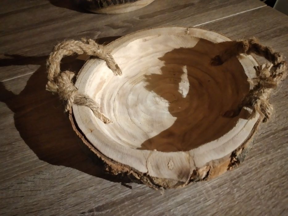Drewniana dekoracja podstawa  Misa czy Patera  Boho Nowa!
