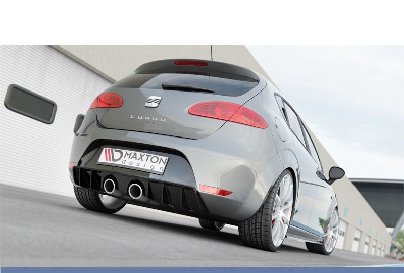 DIFUSOR TRASEIRO SEAT LEON 1P 2005-2012 PRETO FOSCO