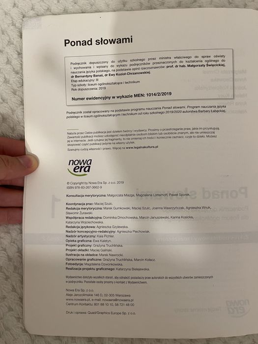 Ponad słowami 1 Nowa era