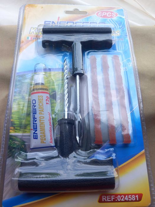 Kit de Reparação de Pneus - Carro, Mota e Elétricos Novo