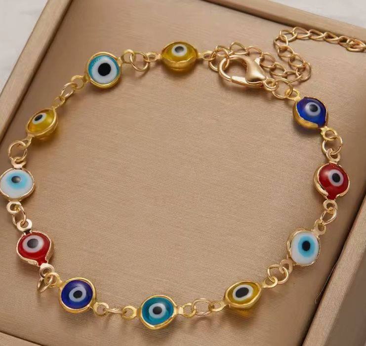 Novo! Pulseira olho grego+ bolsa veludo !