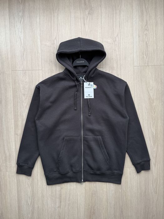 Чоловіче Худі Pull&Bear Relaxed Zip Hoodie Оригінал Худи Кофта Новый Мужской Свитшот Пул Бир