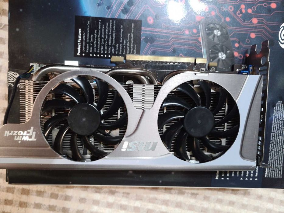 Видеокарта msi n560gtx twin frozr ii/oc в отличном состоянии