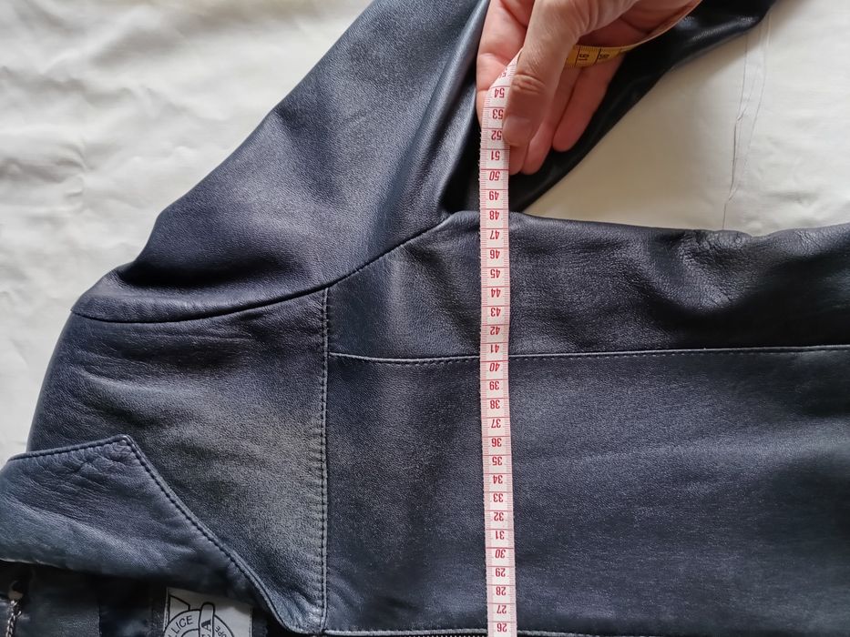 Skórzana granatowa kurtka Pelle Pellice Unica