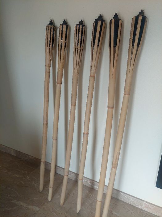 6 Tochas em Bambo de Jardim