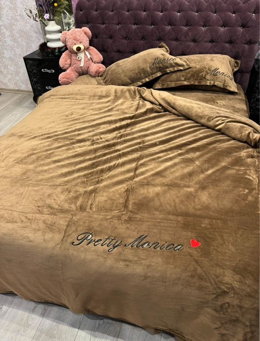 Постель Моника  плюш велюрова тепла постіль Моніка