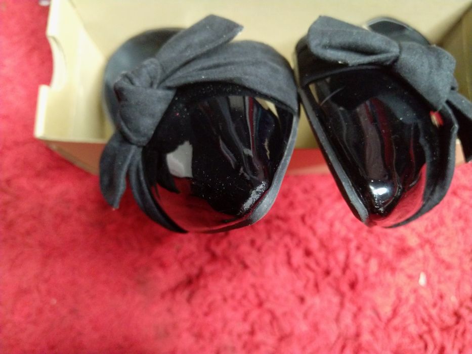 Baleriny Rozmiar 45 Czarne Kokarda