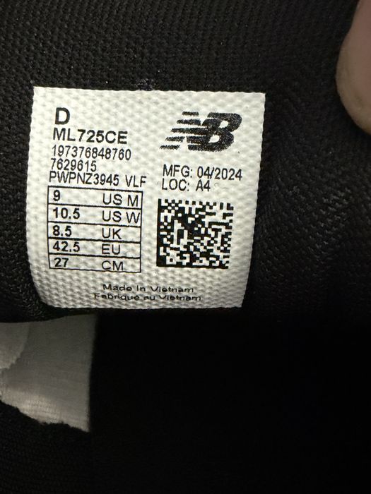 Оригінал 100%. New Balance 725V1 Grey ML725CE. /27см/