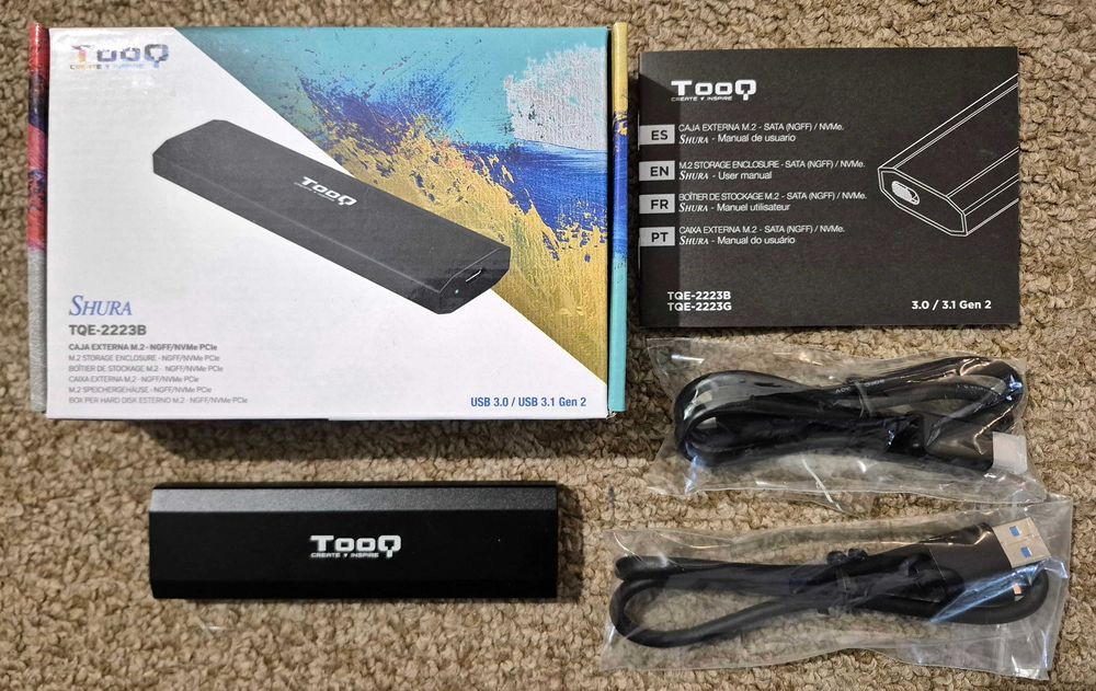 Caixa Externa SSD Tooq Shura M.2 NGFF/NVMe