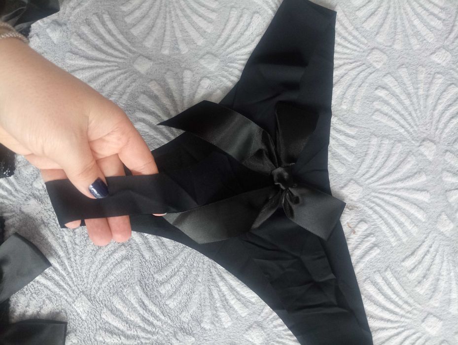 Stringi z podwiązkami,XL
