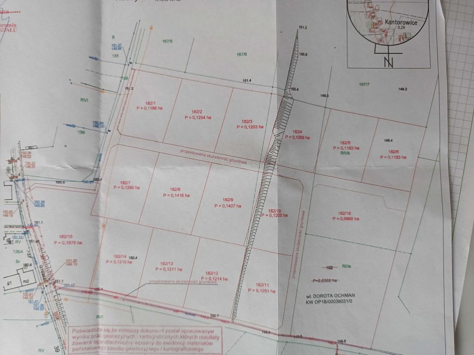 Sprzedam działkę w Kantorowicach