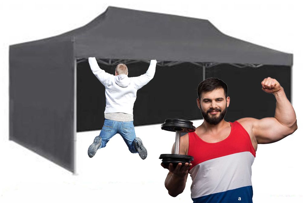 38kg 3x4,5 Namiot Handlowy Expresowy Ogrodowy Automatyczny Składany