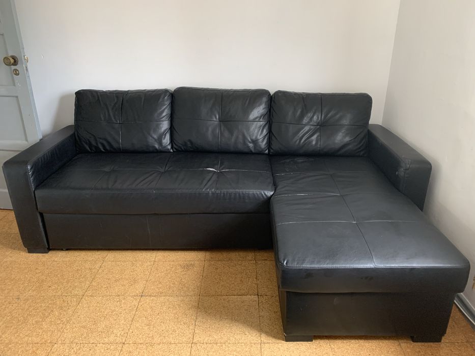 Sofa Chaise Lounge + Cama de solteiro com colchão