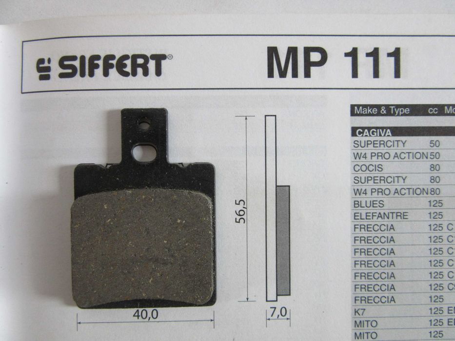 Aprilia tuareg AF1  RS Yamaha szr 660 , tdr , tzr klocki hamulcowe tył