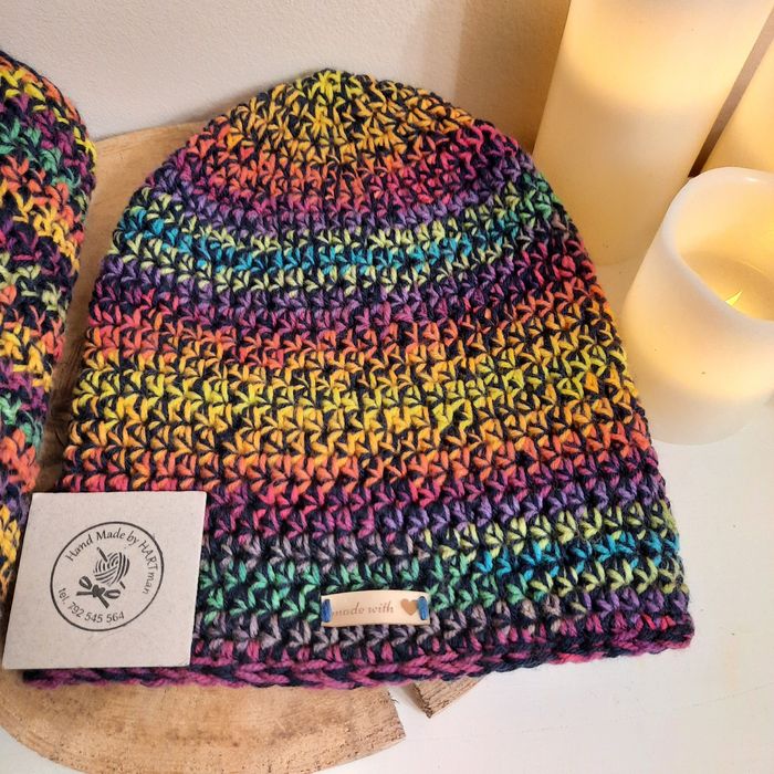 Czapka Beanie, rękodzieło,handmade