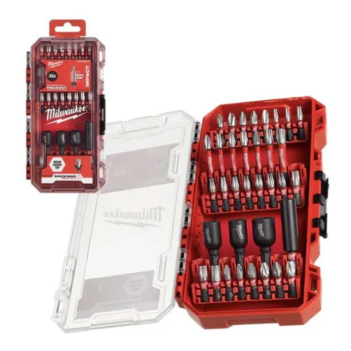Набір біт SHOCKWAVE PACKOUT MILWAUKEE, (35шт) / 4932.49.2003