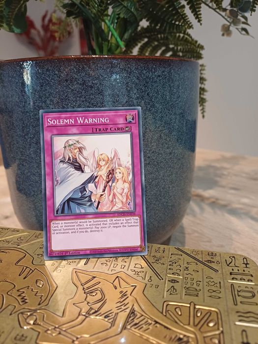 Carta Yu-Gi-Oh! - Solemn Warning - 1ª Edição