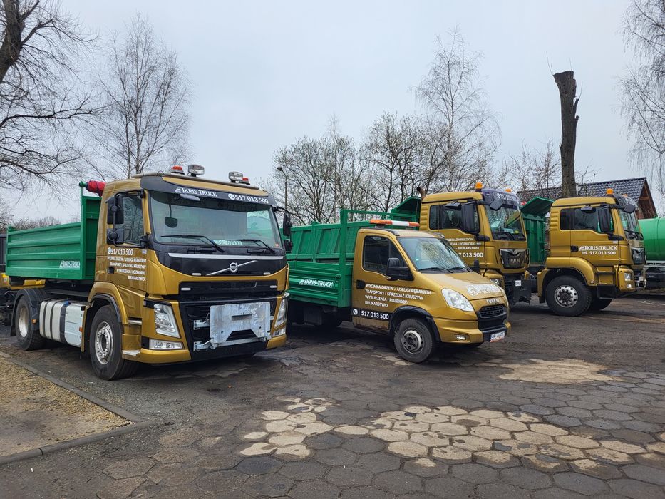 Usługa transportowa sprzedaż kruszyw