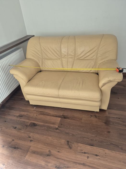 Sofa kanapa łóżko skórzana funkcja spania