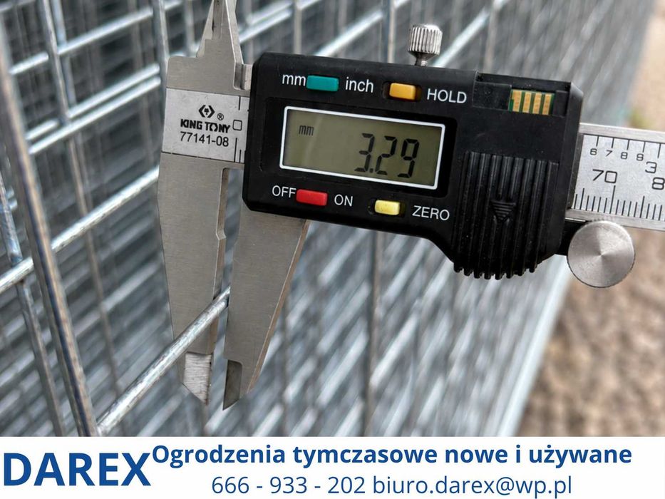 Ogrodzenie tymczasowe budowlane NOWE – panel ażurowy 3,5 × 2 m