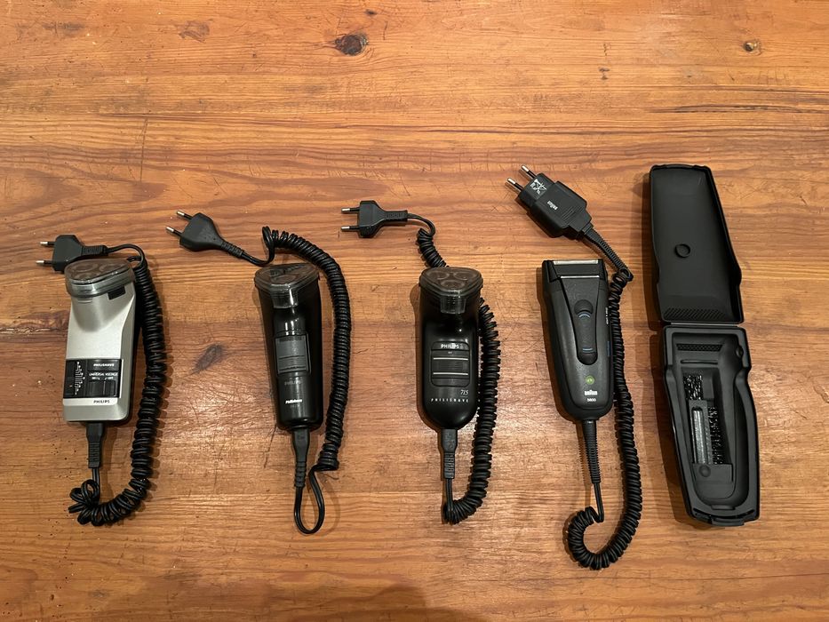 Máquinas de barbear todas a funcionar