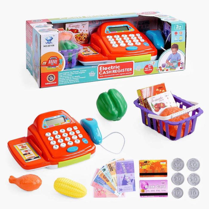 Дитячий касовий апарат 66108 каса,детский кассовый аппарат касса 66108