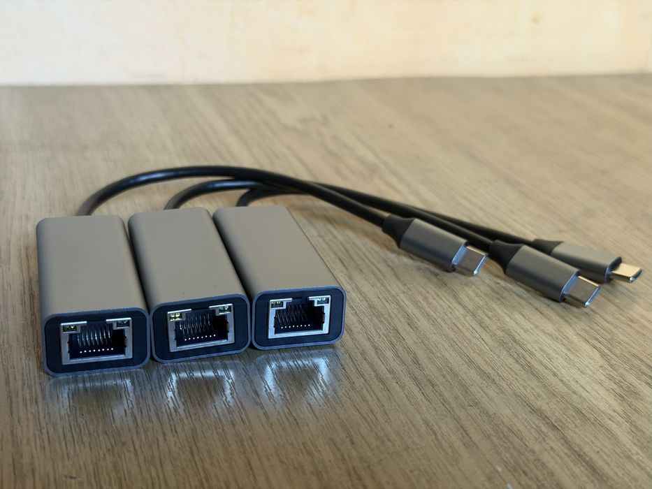 Адаптер USB-A / USB C→ Ethernet (RJ-45) 100-1000 Mbps